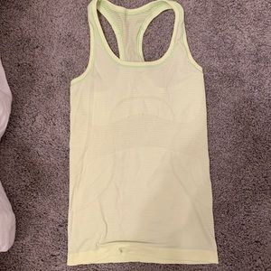 neon yellow lulu lemon tank